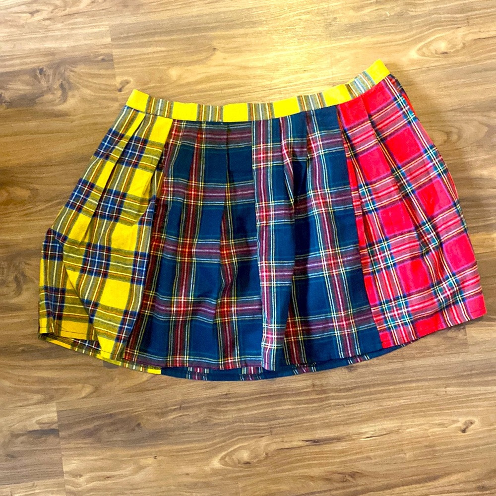 Mini plaid skirt